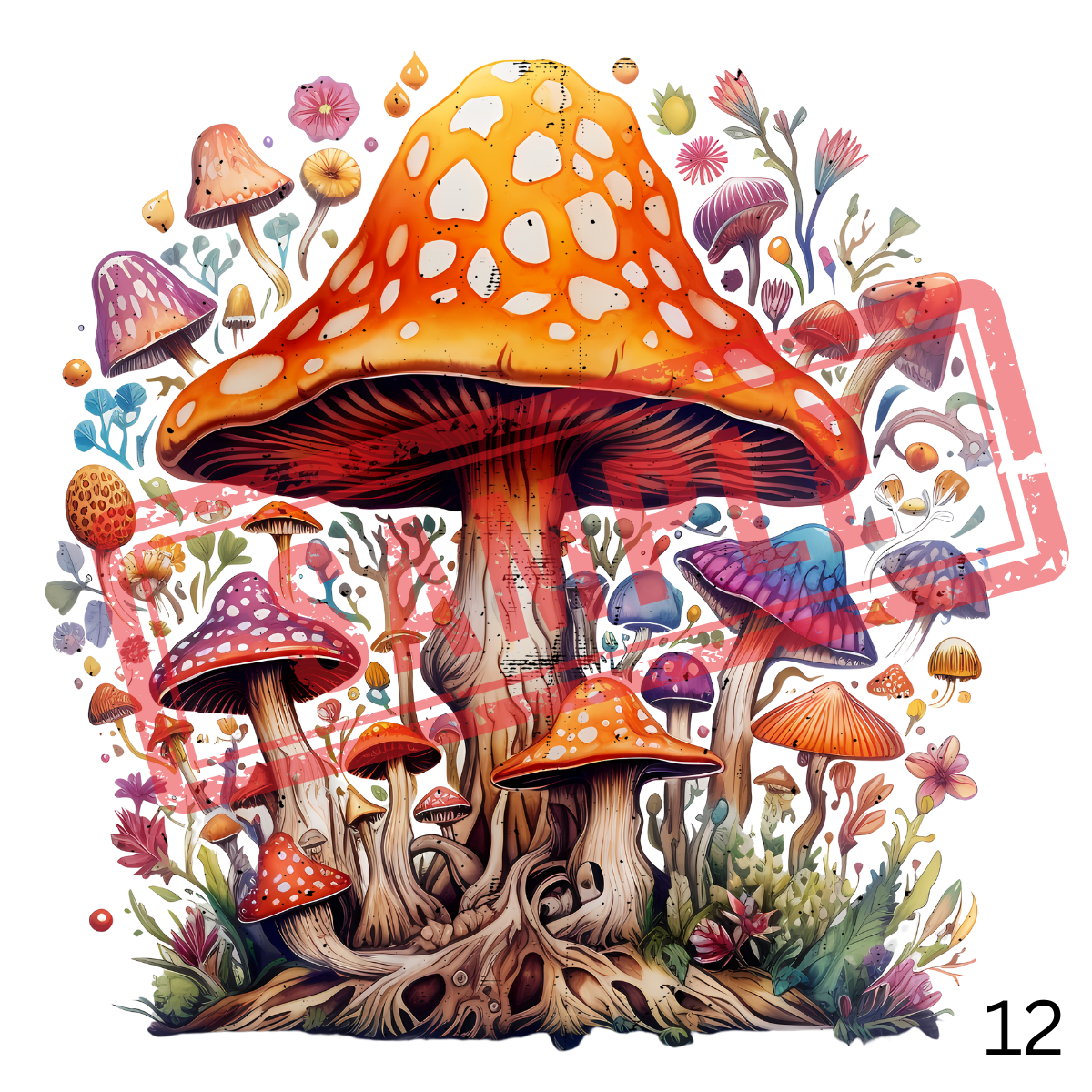 UVDTF Mushrooms Collection 1