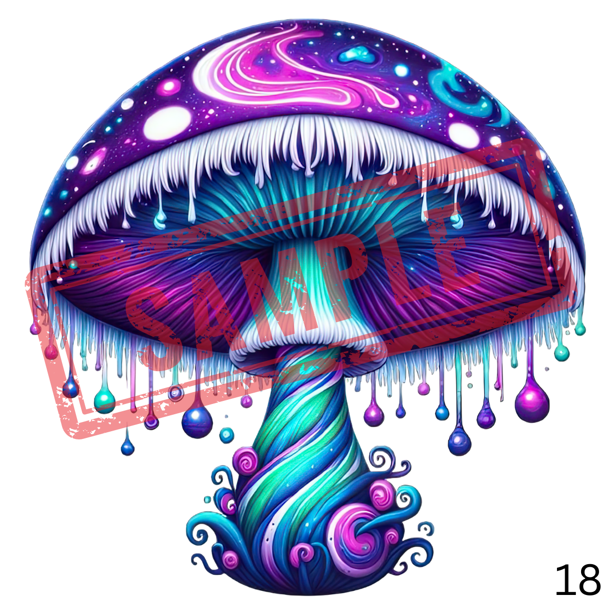 UVDTF Mushrooms Collection 1