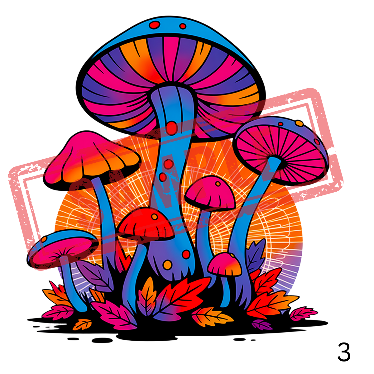 UVDTF Mushrooms Collection 1