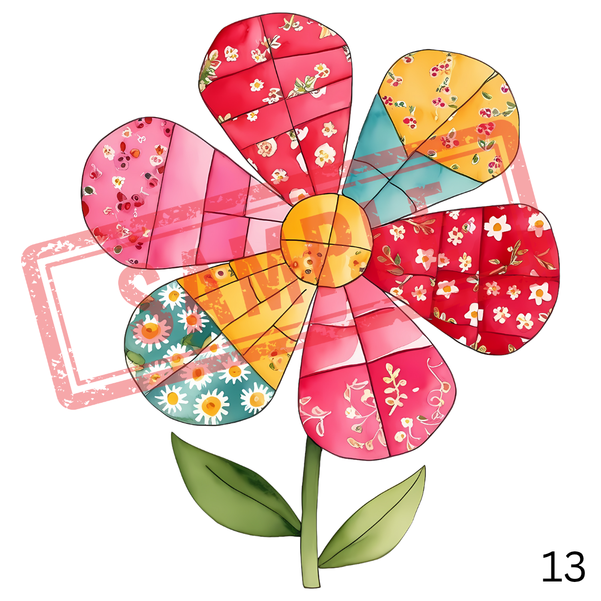 UVDTF Patchwork Flowers Collection 1