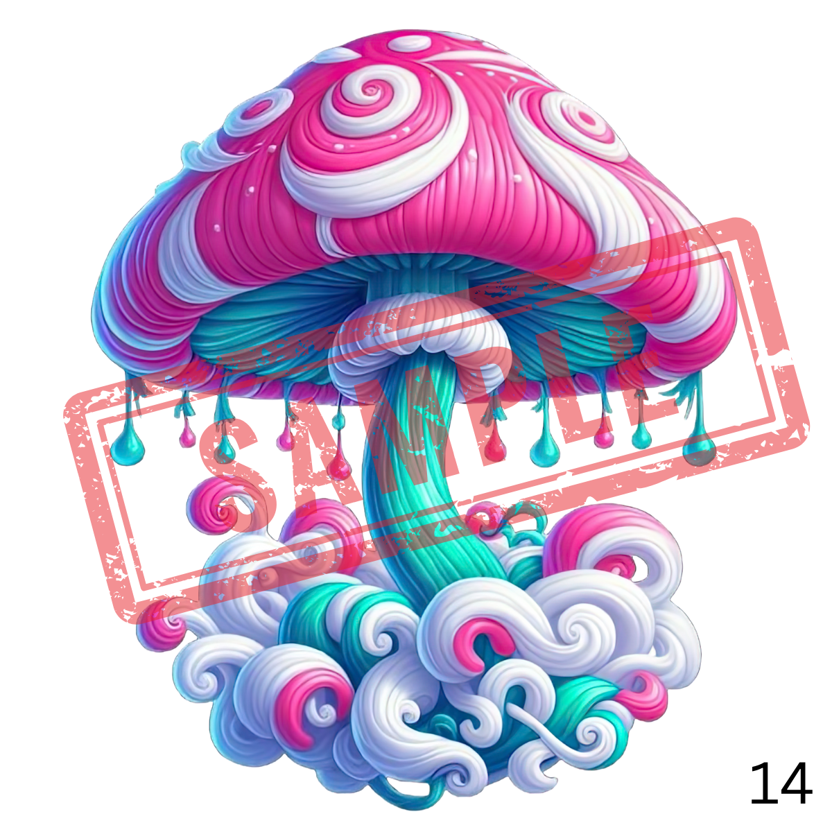 UVDTF Mushrooms Collection 1