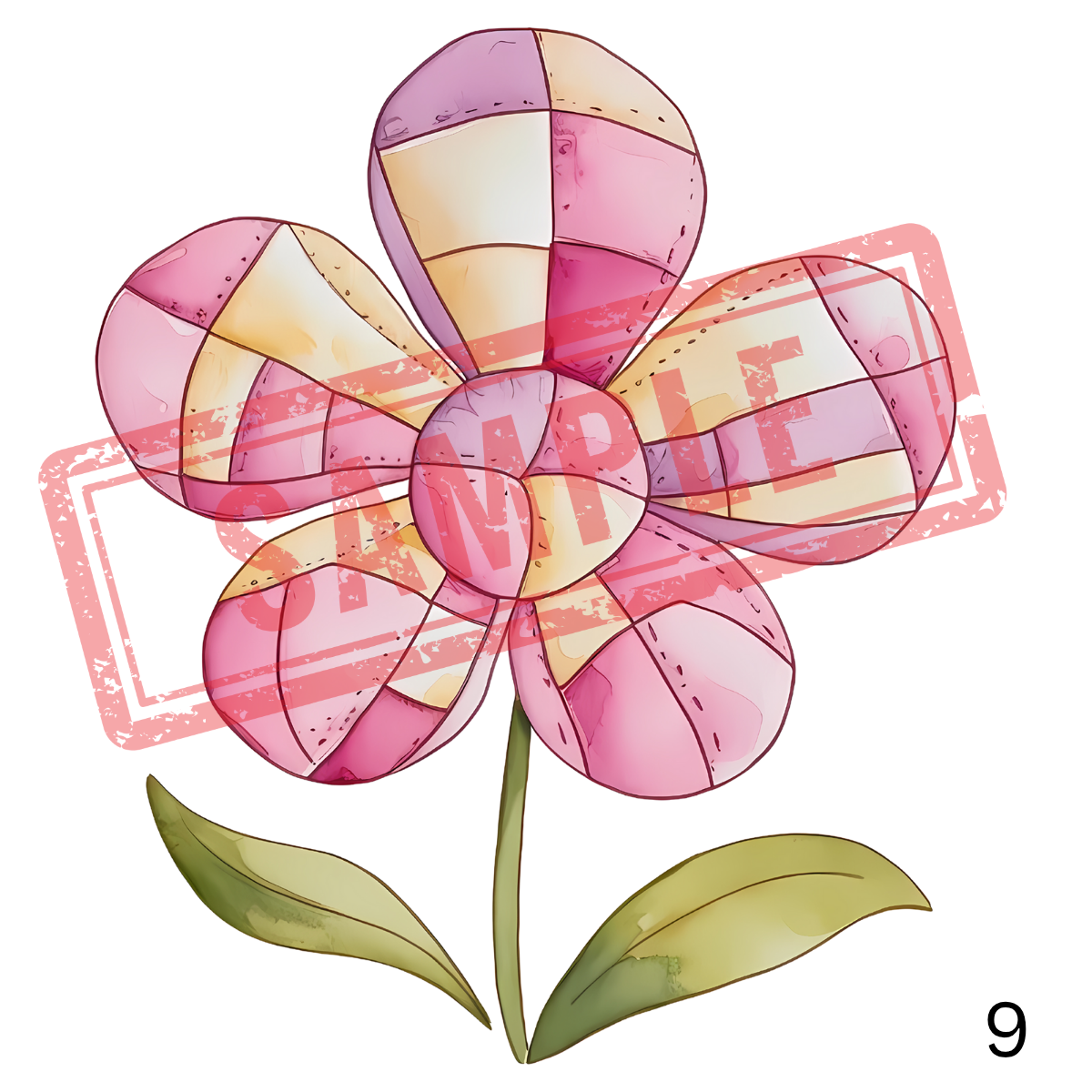 UVDTF Patchwork Flowers Collection 1