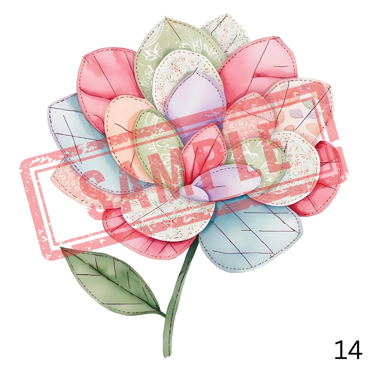 UVDTF Patchwork Flowers Collection 1