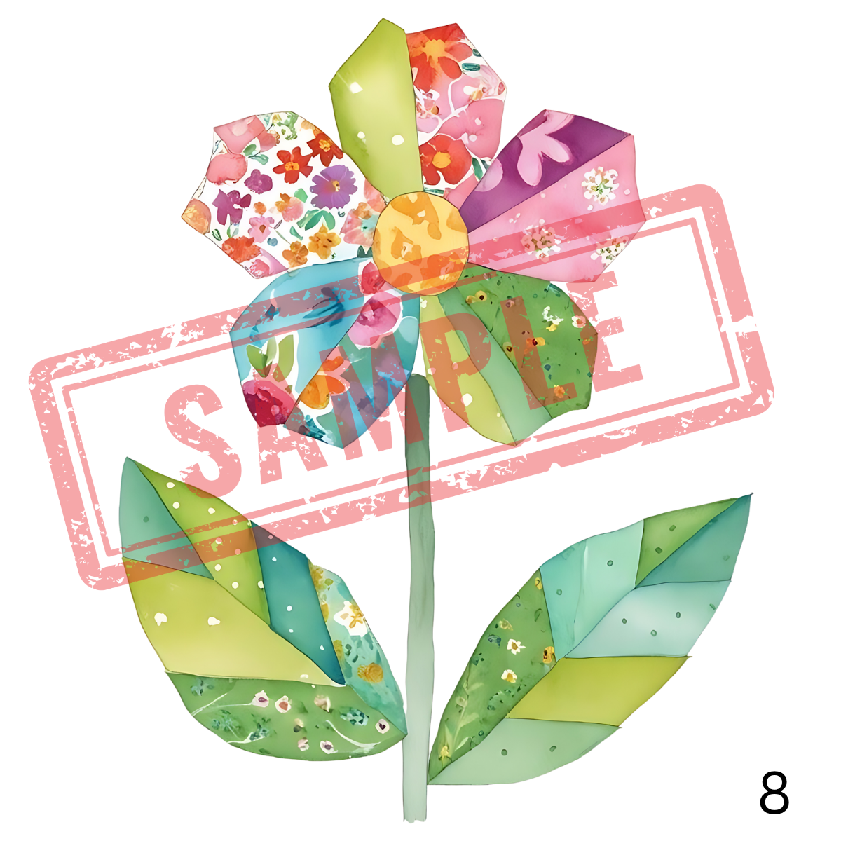 UVDTF Patchwork Flowers Collection 1