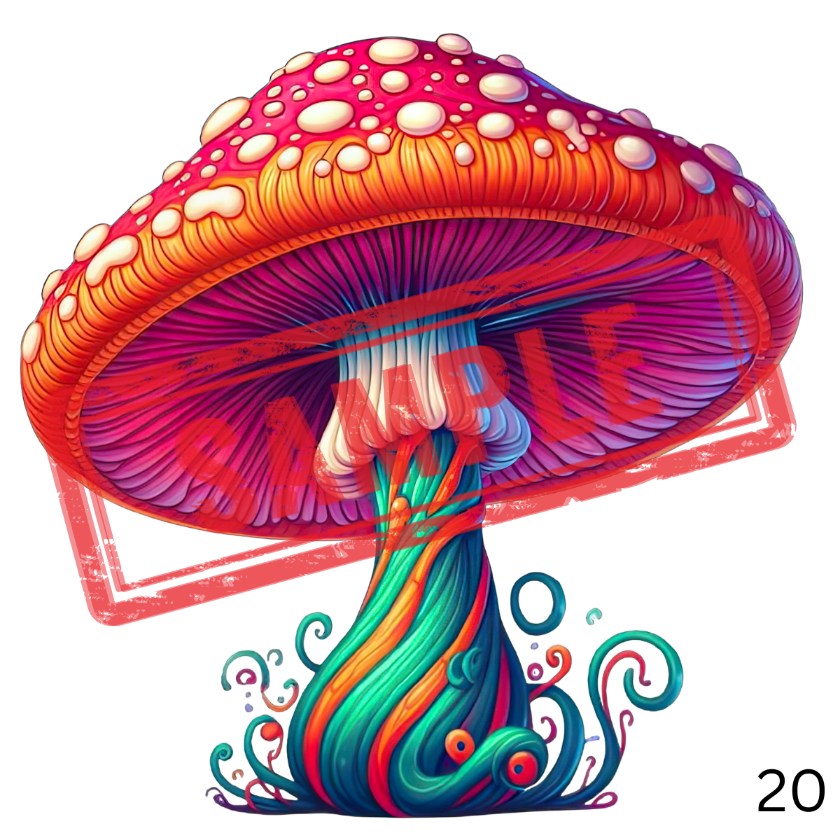 UVDTF Mushrooms Collection 1