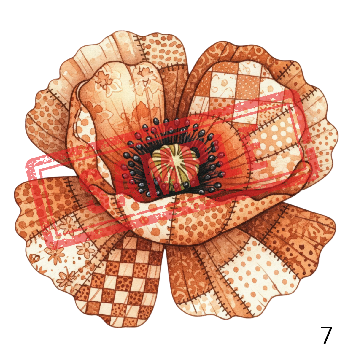 UVDTF Fabric Flowers Collection 1