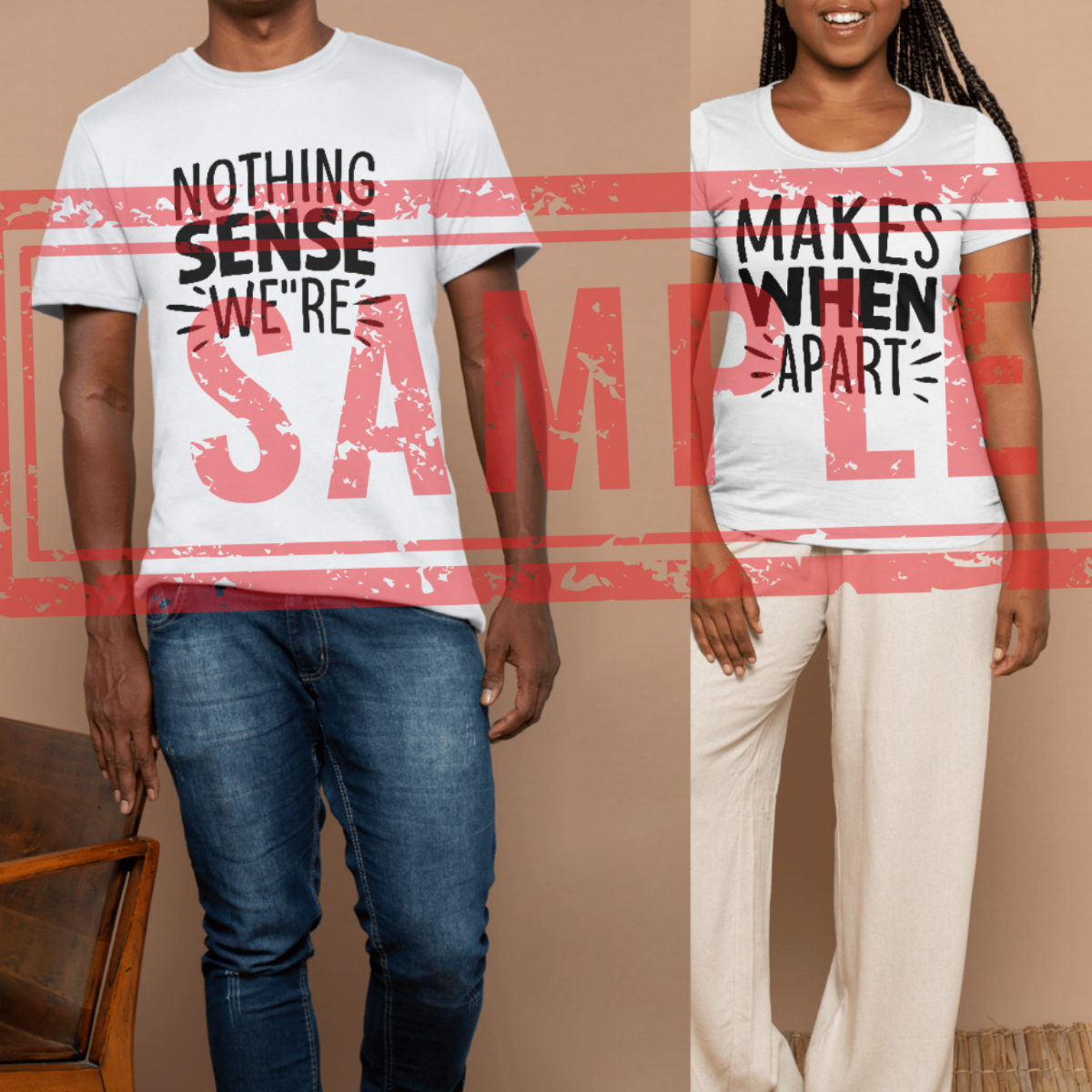 Couples Shirts - Nothing makes sense when we're apart