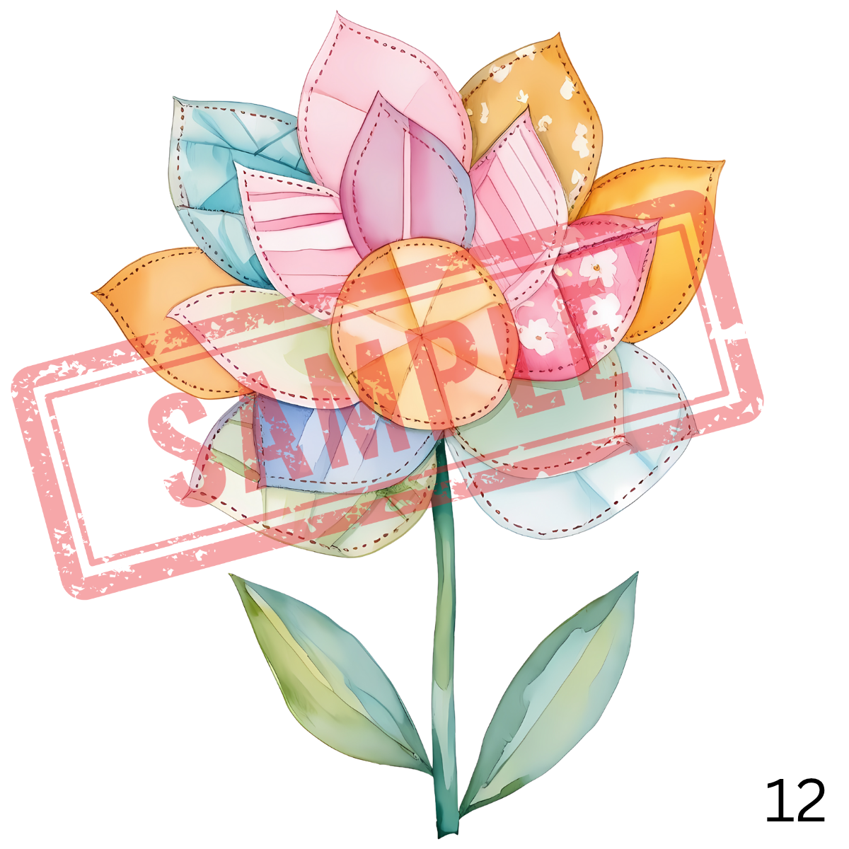 UVDTF Patchwork Flowers Collection 1