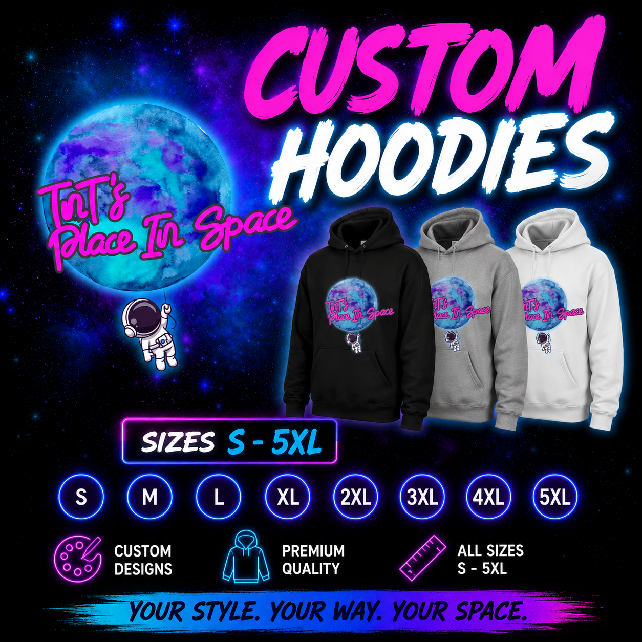 CUSTOM HOODIE S-5XL