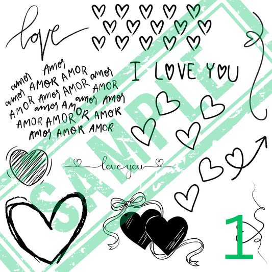 12x12 Embellishments- Valentines